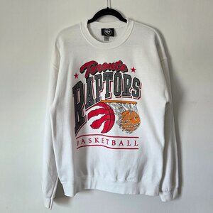 NBA Toronto Raptors graphic crewneck sweater - white - size L ‘47 Brand